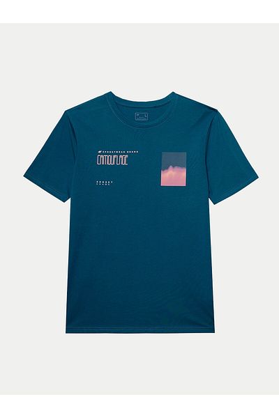 4F Tricou bărbătesc 4FWSS24TTSHM1289 Verde