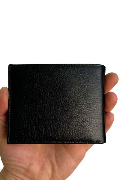 S.S SÜZER DERİ Black Genuine Leather Horizontal Model Classic Men's Wallet with Removable Inner Compartment - Xd-3017