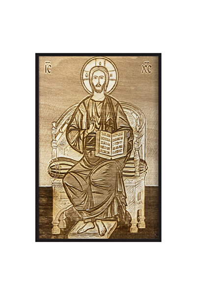 OEM Icoana Iisus Hristos - Arhiereu pe Tron 30 cm
