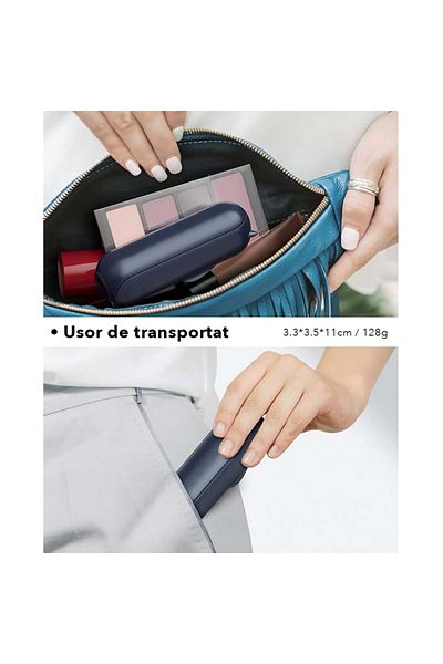 SKYDDAR INNOVATION Ventilator ultraportabil, 3 viteze, pliabil cu baterie portabilă 2000mAh, autonomie 20h, albastru