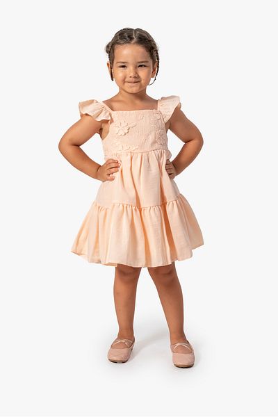 Baby Animals Baby Girl Dress Girls Kids Dress Birthday Party Wedding Dress Short Sleeve Lined Leopard Dress