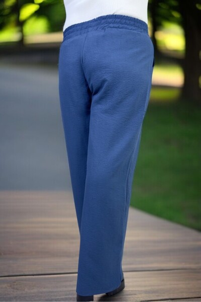 yagmurberen Elastic Waist Wide Leg Big Size Aerobic Fabric Summer Trousers