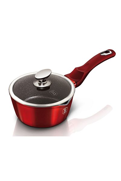 Berlinger Haus Saucepan with lid with marble surface 16 cm Burgundy Metallic Line