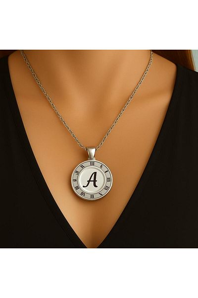 xesha Letter Necklace Roman Numeral Silver Color Very Stylish