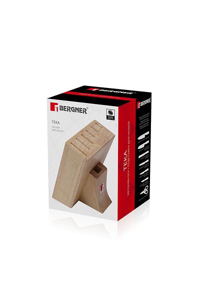 Bergner Wooden knife block TEKA 18x14x24 cm