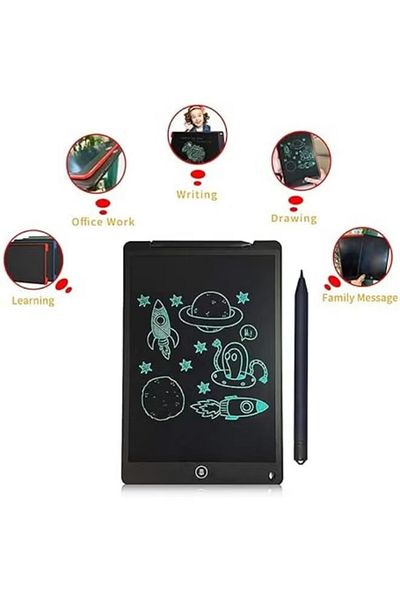 Primo Plus Lcd Writing Tablet Electronic Doodle Pad Home Office School Drawing Board (Black)