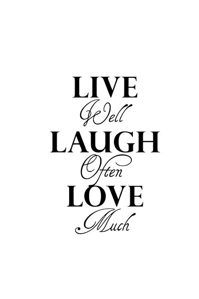 Homelux Sticker decorativ perete live laugh love, 49x70 cm, negru