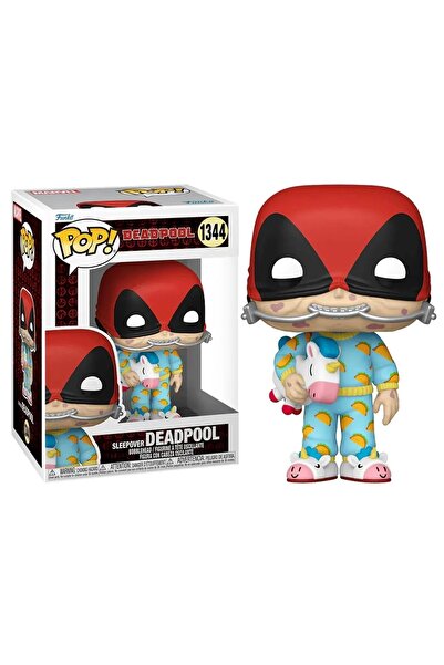 Funko Pop 1344 Deadpool - Sleepover Deadpool Bobble-head Figüre
