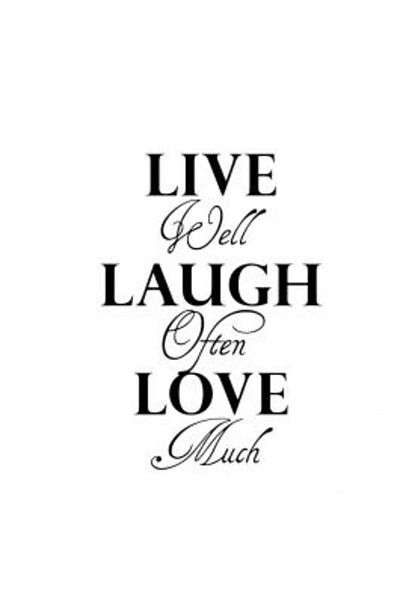 Homelux Sticker decorativ perete live laugh love, 49x70 cm, negru