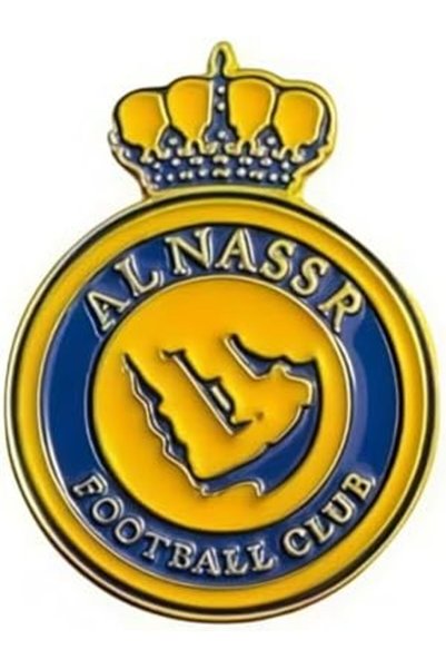 Generic Al Nasr Club Logo Metal Sticker - 2 Pieces For Mobile Phone Or Smooth Surfaces - Yellow