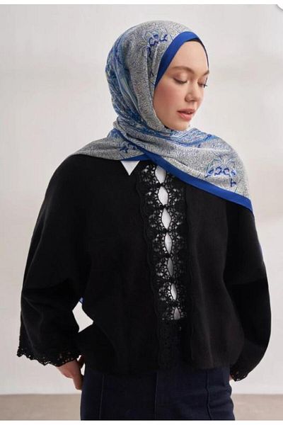 ARMANDA Imported Voile Nuit Pattern Shawl 04463-Saks