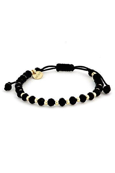 MOHI Fine Jewellery Bratara snur cu bile din aur galben de 14k