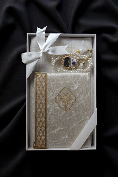 SALVUS Lüks Kadife Yasinli, Tesbihli, Seccadeli Set - Mevlit, Söz, Nişan, Hac...