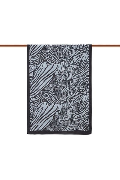 ipekevi İpekevi Zebra Patterned Tenselsoft Shawl 02881-Black White