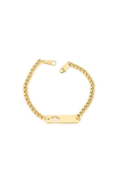MOHI Fine Jewellery Bracelet with 14k yellow gold plate and studs