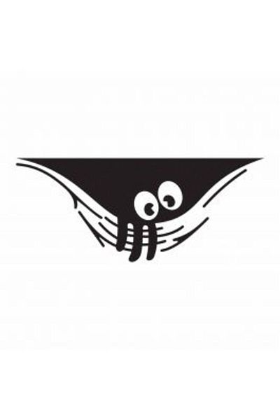 Homelux Decorative Wall Sticker Curious Eyes, 50x20 cm, Black