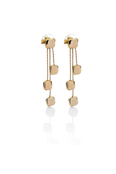 Mesmera 14K Plated 3 Piece Dangle Earrings