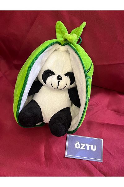 MUTLULUK Panda Plush in Bamboo 28 cm Green