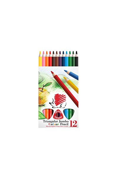 ACAR ARICILIK Creioane colorate triunghiulare Ico Hedgehog, set de 12