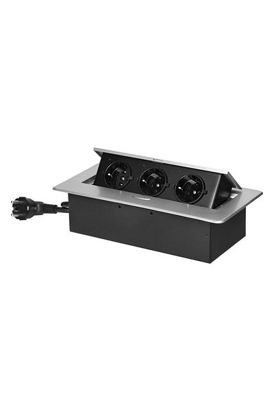Orno Schuko built-in socket, ORNO, 1.5 m, Silver/Black