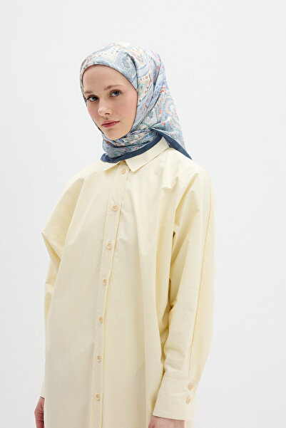 cs camellia scarf Eșarfă moale cu model Milano - Albastru rece