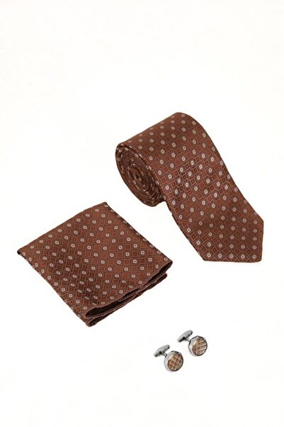 Brianze Кафе с мотив шийна кърпичка и копче за ръкава подаръчен комплект.jpg