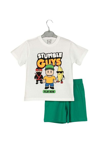 ww waka waka kids store Stumble Guys Printed Boys T-Shirt and Shorts Set