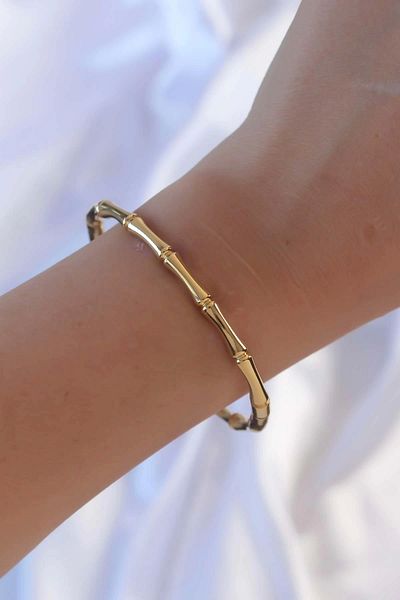 Clariss 316L Steel Gold Color Bone Model Bracelet
