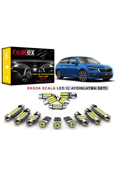 FEMEX Skoda Scala LED İç Aydınlatma Ampul Seti FEMEX Parlak Beyaz