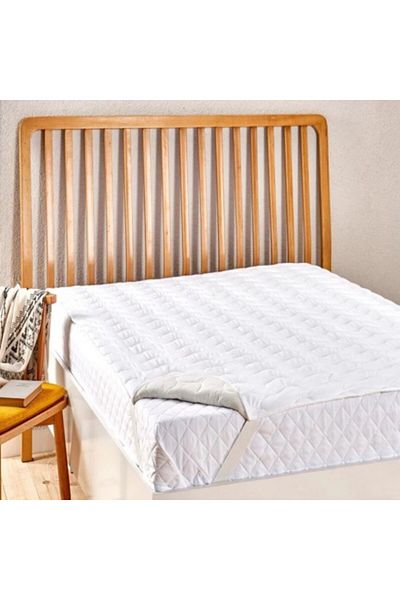 Taç Cotton mattress cover 200x200cm, quilted, Tac Dreamer, white