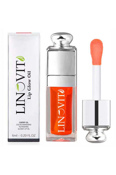 Linovit Олио за устни с масло от сладка череша, 6 мл, цвят 004 Корал
