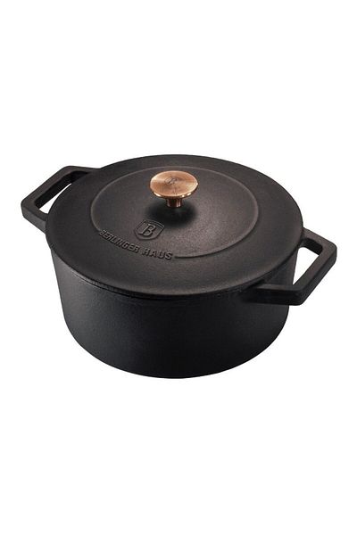 Berlinger Haus Cast iron baking tray with lid 20 cm Black Rose Collection