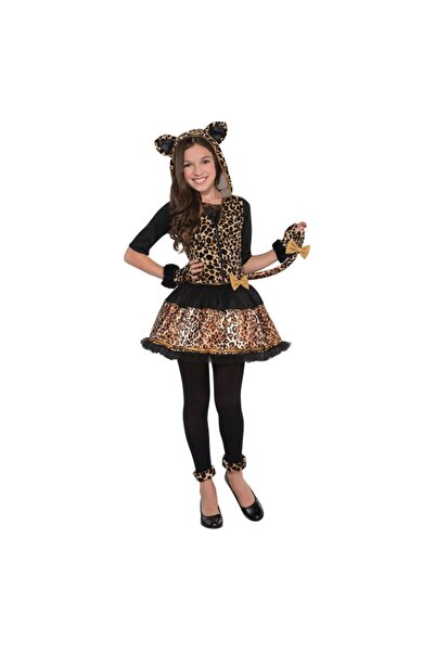 KidMania Costum de leopard pentru fete 6-8 ani, 128 cm