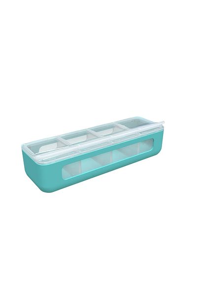 Melii SNACK BOX 4 COMPARTMENTS, MELII, BLUE