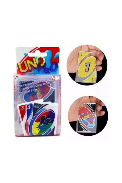 rexa UNO H2O To Go Waterproof Card Game – Transparent Outdoor Play Edition