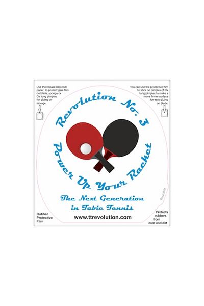 Revolution 3.0 Folie de protecție din cauciuc pentru tenis de masă – autoadezivă, pachet de 2
