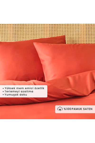 Bella Maison Комплект плик за завивка от 100% памучен сатен Supreme Basic Super King Size, размер Tile (260x240 см)