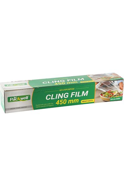 Packwell Pvc Cling Film, 45 Cm Size, 1.5 Kg Clear Stretch Wrap Food Wrap Plastic Wrap Wraping