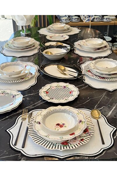 Onedekor 24 Parça Porselen Roseline Yemek Takımı Jv12770