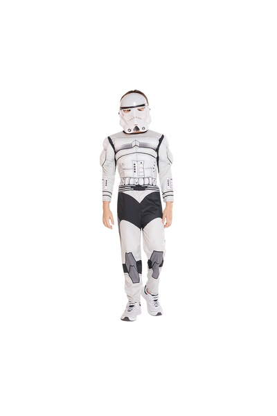 KidMania Costum Stormtrooper cu mușchi și mască pentru copii 3-5 ani 90-110 cm