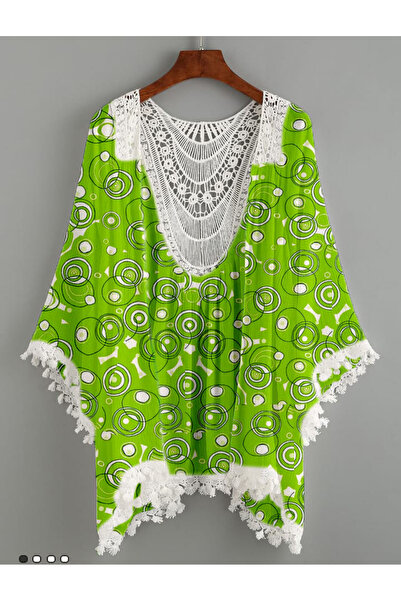 randevu Πολύχρωμο φόρεμα παραλίας με πολύχρωμο πομπόν