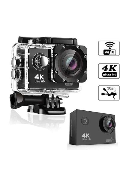 zyteq Camera video sport ZYTEQ®️ K20, 4K Ultra HD, 16MP, 30fps, WI-FI, ecran 2", waterproof