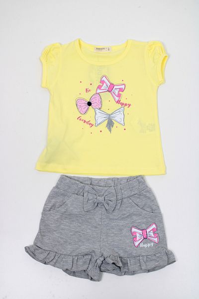 Breeze Girl's Combed Cotton Ruffle Shorts Set