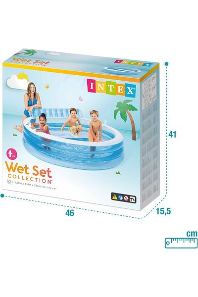 Intex Swim Centre Family Lounge Pool, 224 x 216 x 76 cm