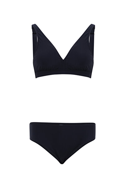 eva clothing Women's Black 3-Piece Bikini Set