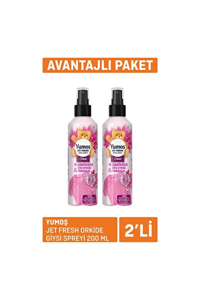 Yumoş Jet Fresh Orkide Giysi Spreyi 2X200 Ml
