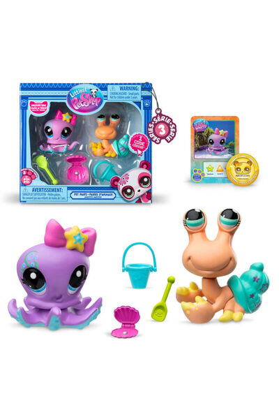 PREFTOYS Littlest Pet Shop - Pet Pairs 2'li Minişler Treasure Hunt Orijinal B...
