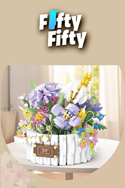 Vagonlife Panlos Yko Series Decorative and Collectible Flower Bouquet Model 1466 Piece Construction Set -Ffp1295