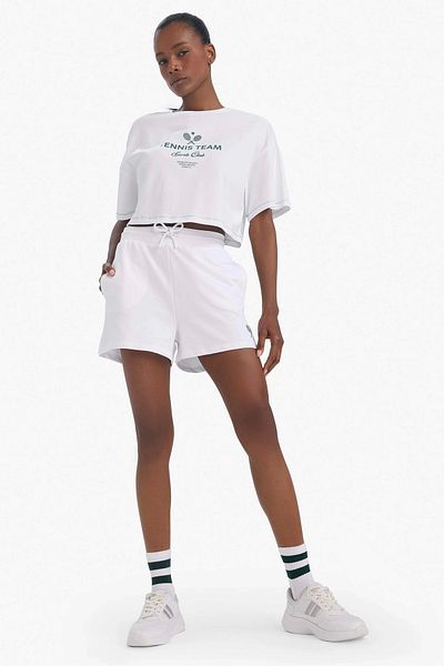 DeFacto E3597 White Defactofit Oversize Wide Fit Crew Neck Printed Sportsman Short Sleeve T-Shirt