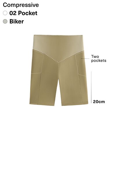 Oysho Compressive pocket high rise 20cm cycle leggings